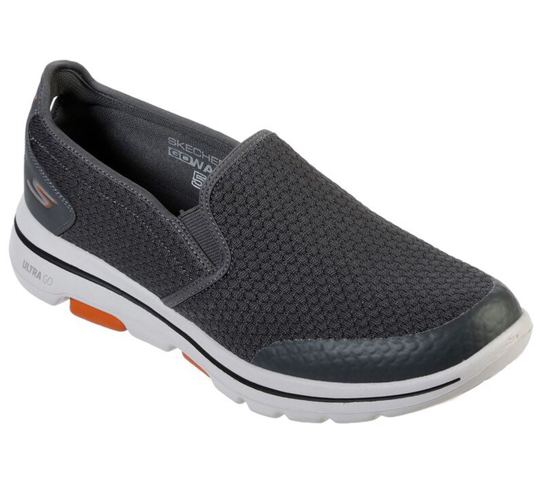 Skechers Herr Mörk Grå Slip On - Gowalk 5 - Apprize - Sverige (VQMUB-4350)